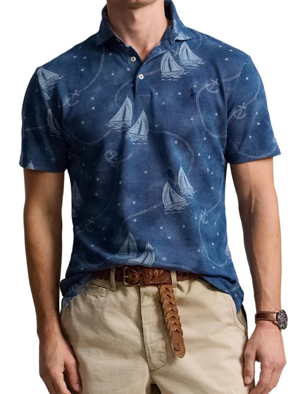 Polo Ralph Lauren Yarn Dyed Mesh Polo XX-Large, OCEANS VOYAGE/ CHAMBRAY